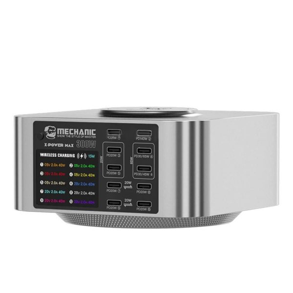 Зарядний пристрій Mechanic X-Power Max (10 PD USB-C + Безпровідна зарядка) 300W