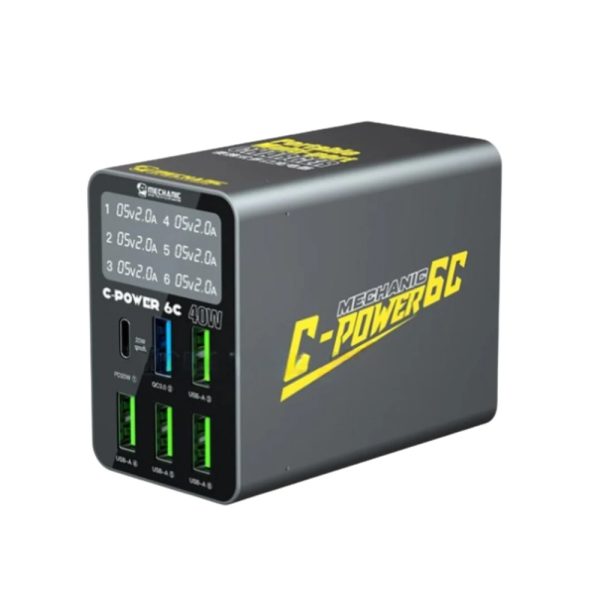 Зарядний пристрій Mechanic C-Power 6C (2 USB + 2 USB QC3.0 + 2 PD USB-C) 50W