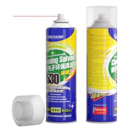 Спрей чистки чутливої електроніки Mechanic 530 (600 мл.) (Жовто-синій)