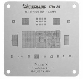 BGA-трафарет Mechanic iTin 25 Motherboard для iPhone X