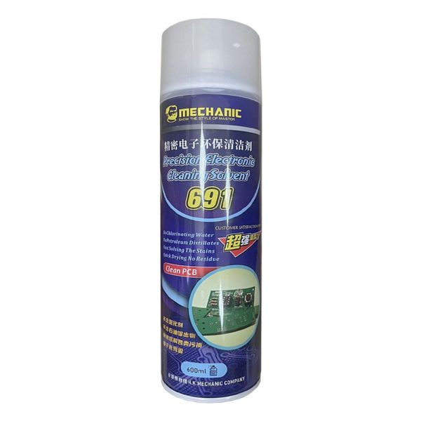 Спрей чистки чутливої електроніки Mechanic 691 (600 мл.) (Синій)