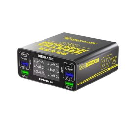 Зарядний пристрій Mechanic F-Power 6P (2 USB-A + 2 USB-A QC3.0 + 2 PD USB-C) 87W