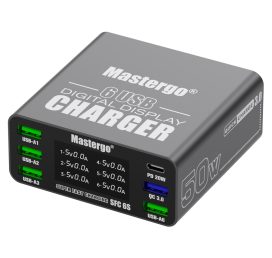 Зарядний пристрій MasterGo SFC 6S (5 USB QC3.0 / 1 PD Type-C)