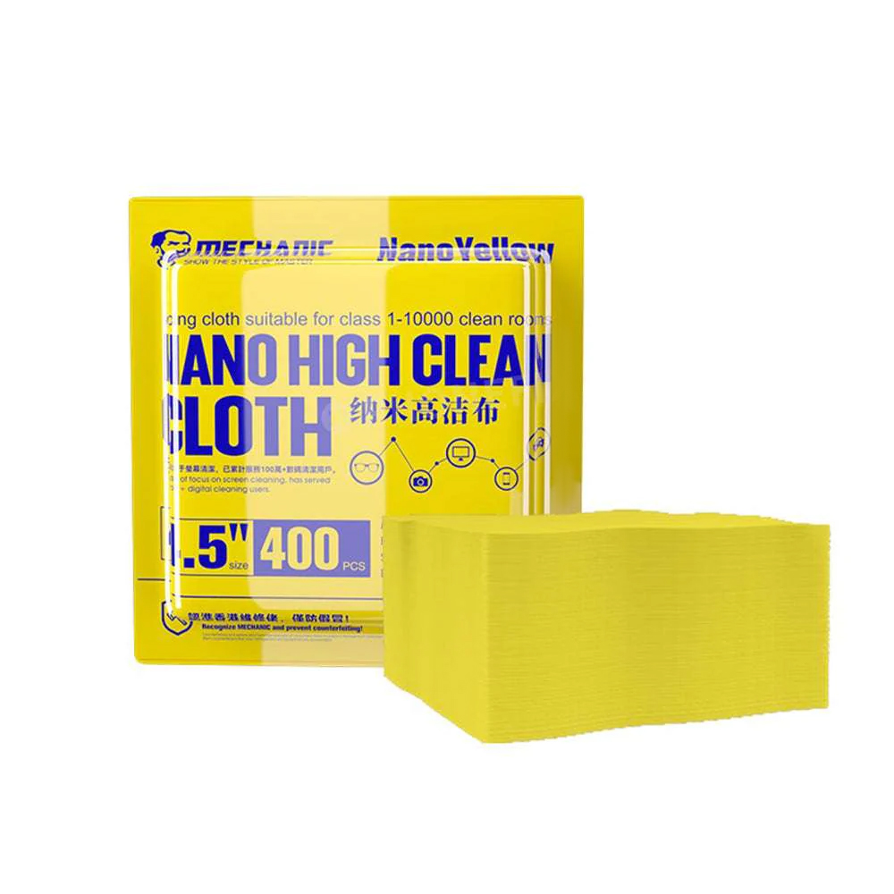 Мікрофібра для чищення дисплеїв Mechanic Nano Yellow (11.5*11.5см / 400pcs)