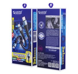 Кабель Mechanic SL11 3 in 1 (USB to Type-C / Lightning / Micro USB / 1.2m / 100W)