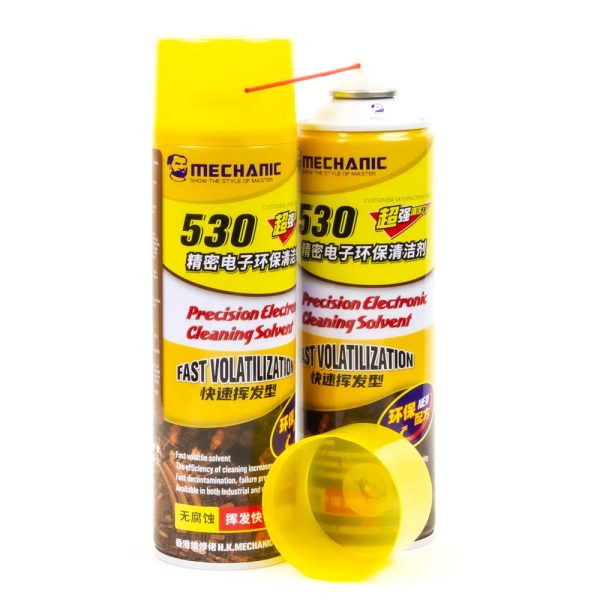 Спрей чистки чутливої електроніки Mechanic 530 (600 мл.) (Жовтий)